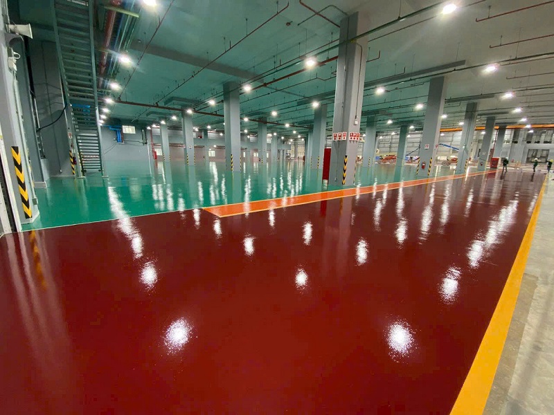 Thi công sơn sàn epoxy