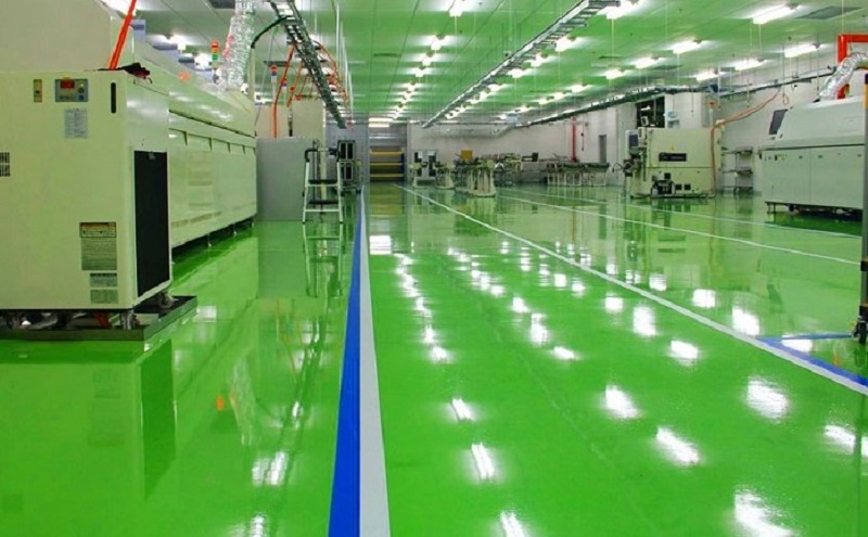 Thi công sơn sàn epoxy Long An đầu tư nhỏ hiệu quả lớn cho nhà máy, xưởng sản xuất