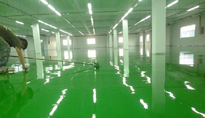 Thi công sơn sàn epoxy tại Bình Định – chống axit hiệu quả, bền bỉ với thời gian
